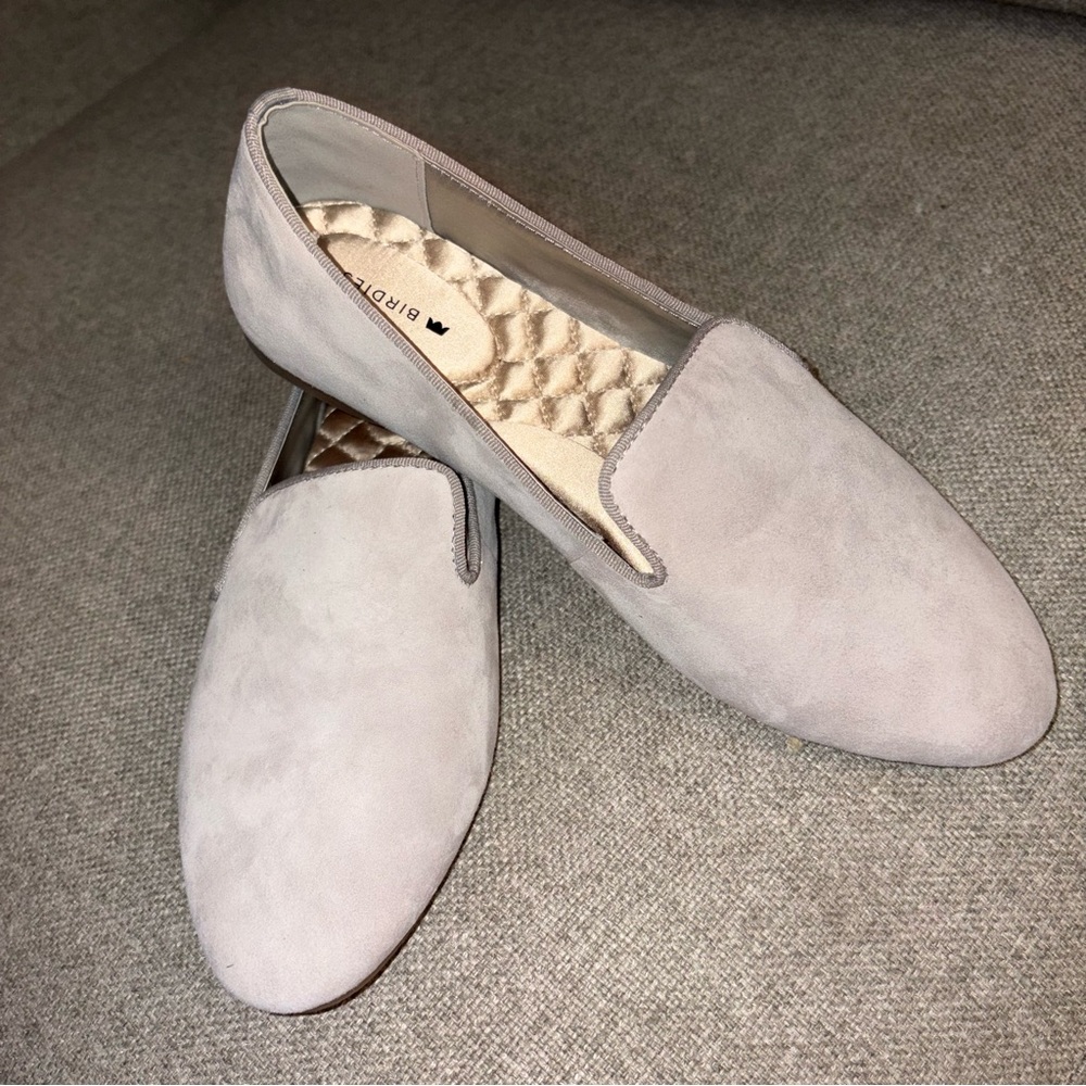 Birdies The Starling Smoking Flat Gray Suede Women’s Size 8.5